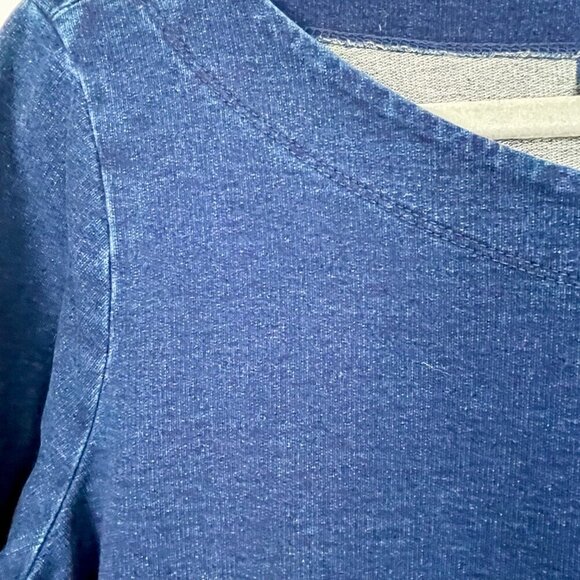 J. Jill Pure Jill Indigo Shift Dress Long Sleeve Blue Denim Midi Sz Large Petite - Picture 6 of 14